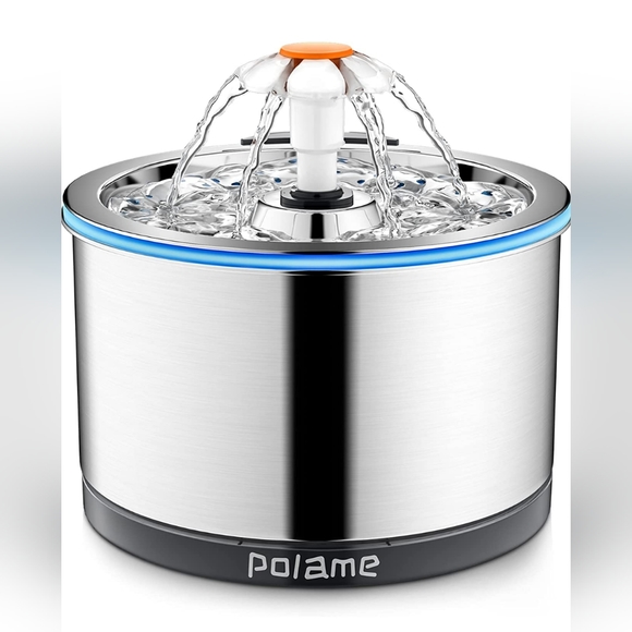 POLAME Pet Flower Water Fountain Stainless Steel - Picture 2 of 12